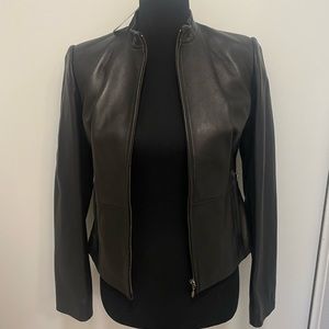 Ann Taylor Loft Black Leather Jacket